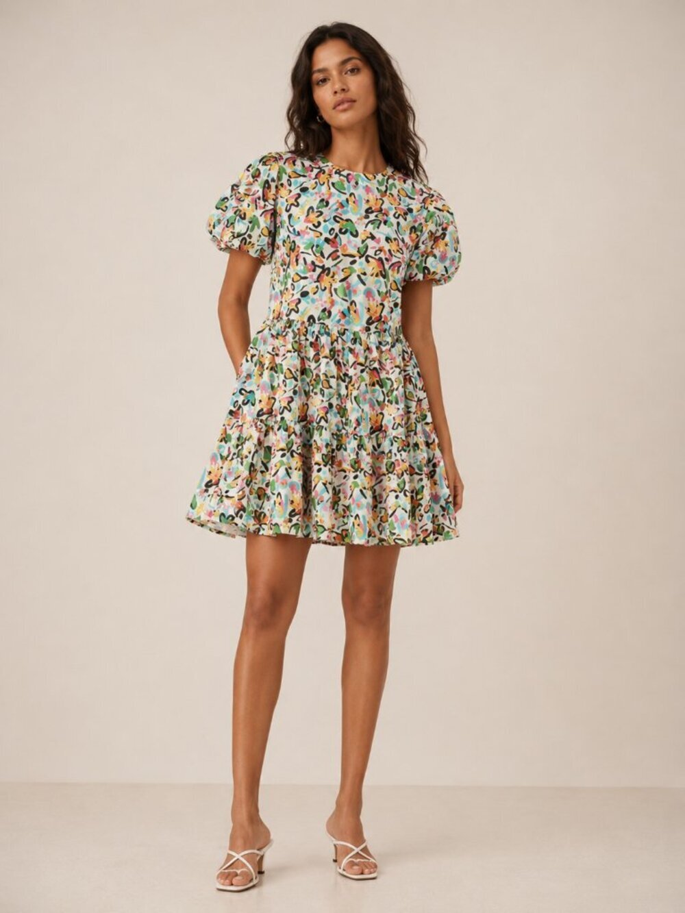 Tanya Taylor Lily Floral Print Dress